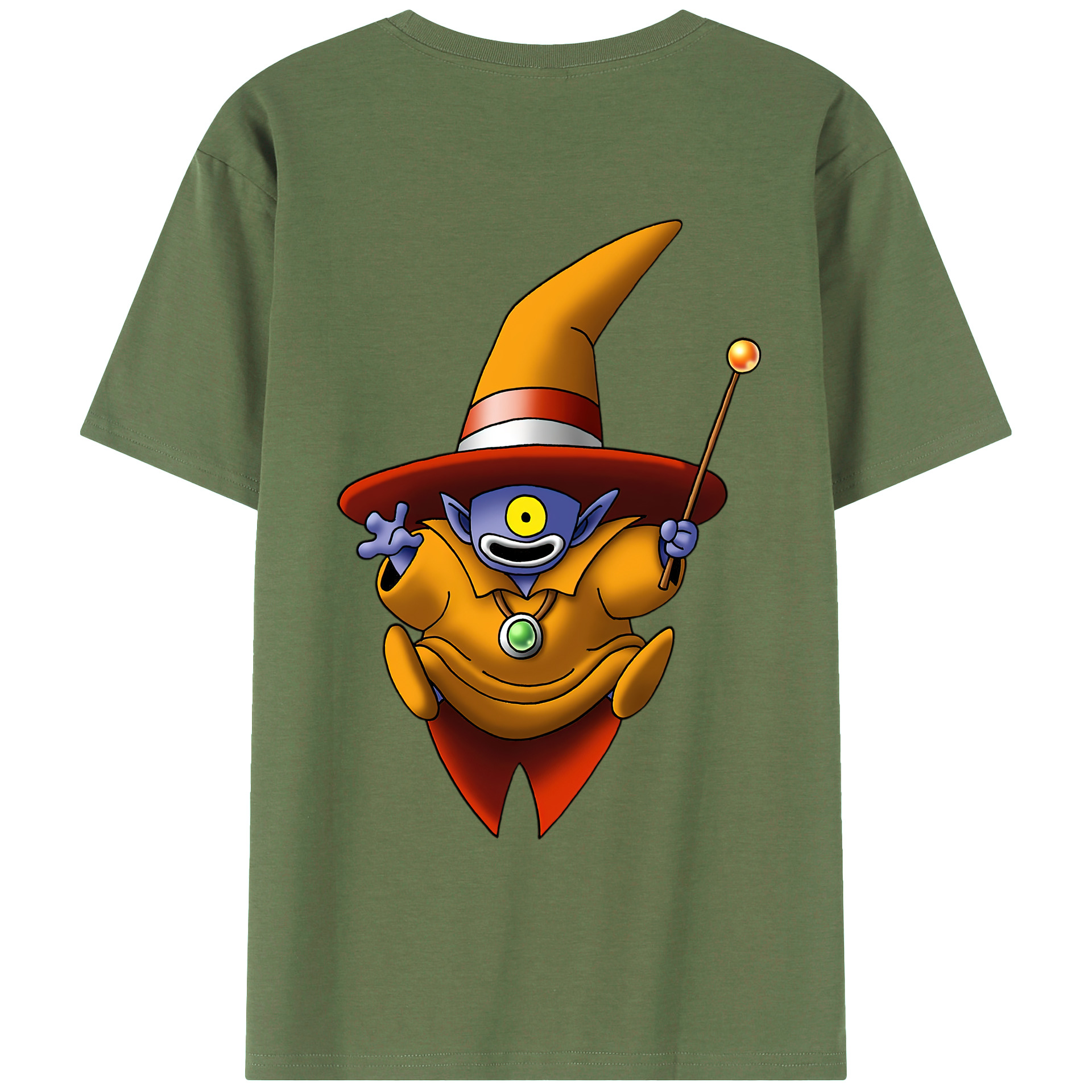 （画像用） ドラゴンクエスト Doragon Kuesuto Dragon Quest 綿100％ メンズ半袖Tシャツ（バックプリント） 通気性